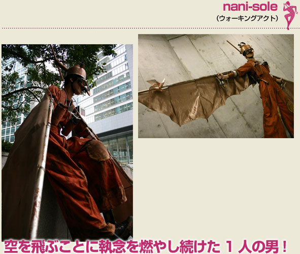 nani-sole（ウォーキングアクト）空を飛ぶことに執念を燃やし続けた1人の男!